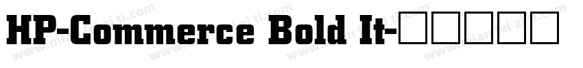 HP-Commerce Bold It字体转换